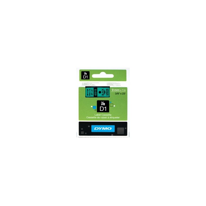 DYMO ταινίες D1 9mmX7m, Black on Green ΚΩΔ. 40919