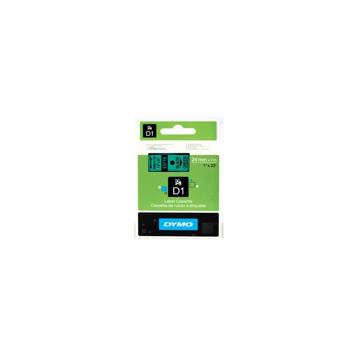 DYMO ταινίες D1, 24mmX7m, Black on Green ΚΩΔ....