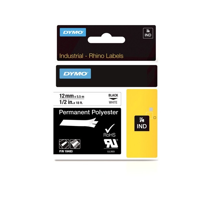 ΤΑΙΝΙΑ RHINO Pro  PERMANENT Polyester ΛΕΥΚΗ...