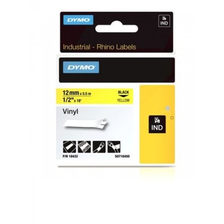ΤΑΙΝΙΑ RHINO Pro Vinyl Tapes (Βινυλίου) ΚΙΤΡΙΝΗ 12mmx5,5 m (ΚΩΔ. 18432)