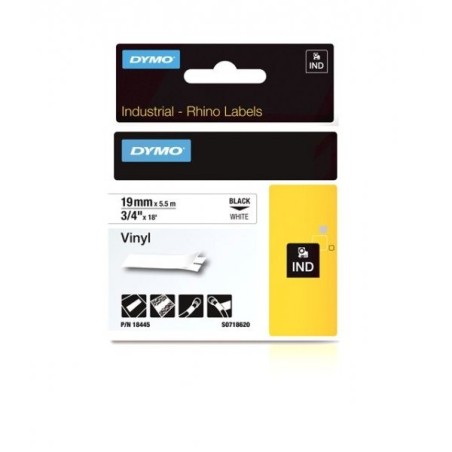 ΤΑΙΝΙΑ RHINO Pro Vinyl Tapes (Βινυλίου) ΛΕΥΚΗ 19mmx5,5 m (ΚΩΔ. 18445)