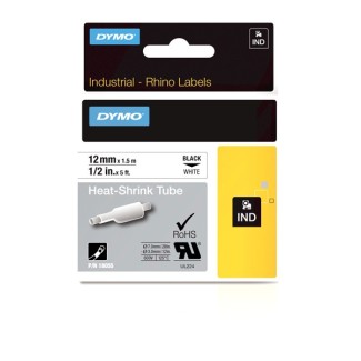Rhino ταινία Heat Shrink 12mm X 1,50m Black on White