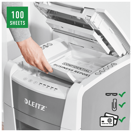 LEITZ IQ AutoFeed 100 P4 Shredder  Small Office-Καταστροφέας Χαρ