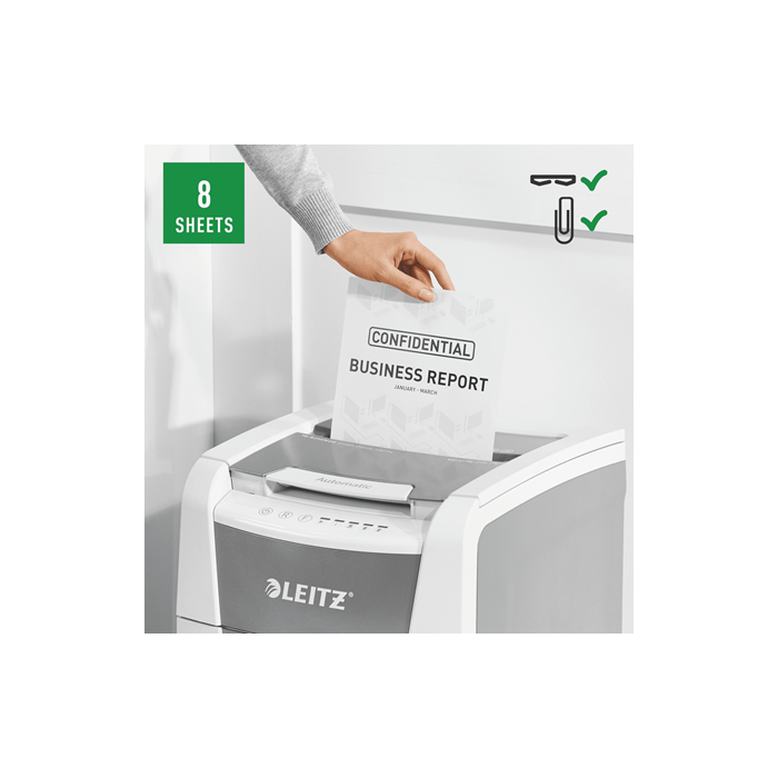 LEITZ IQ AutoFeed 100 P4 Shredder  Small...