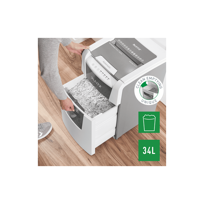 LEITZ IQ AutoFeed 100 P4 Shredder  Small...