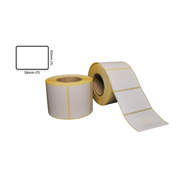 Thermal ΤΟΡ Label 58mm(W) Χ 43mm(H)