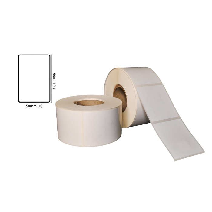 Plastic Labels 50mm(W) X 60mm(H) WHITE