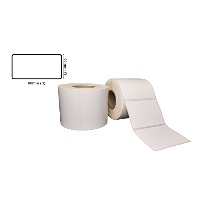 Plastic Labels 80mm(W) X 60mm(H) WHITE