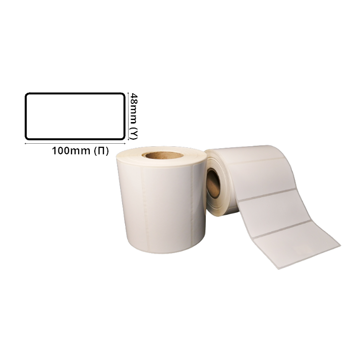 Plastic Labels 100mm(W) X 48mm(H) WHITE
