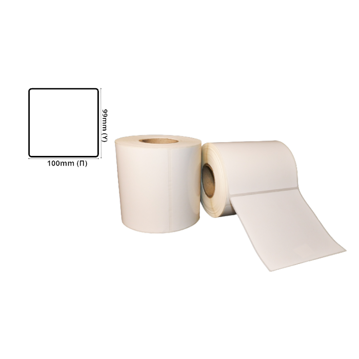 Plastic Labels 100mm(W) X 99mm(H) WHITE