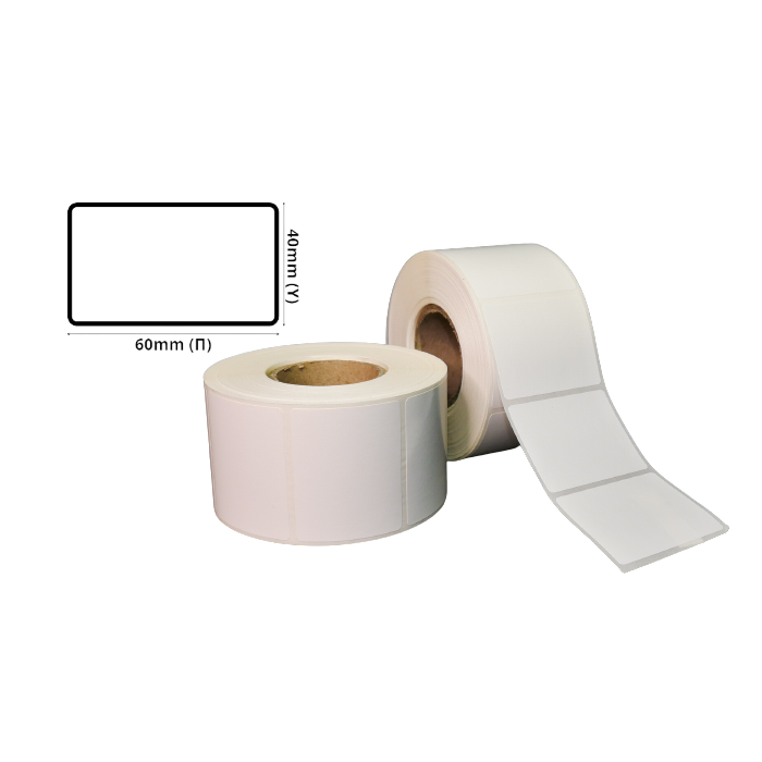 Plastic Labels 60mm(W) X 40mm(H) WHITE