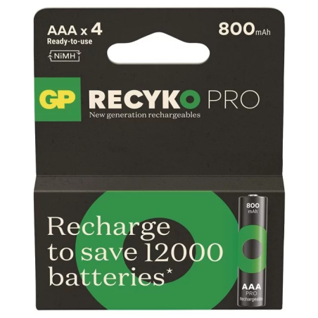 Μπαταρίες Επαναφορτιζόμενες GP ReCyko AA 800mAh (Σετ 4 τεμ.)